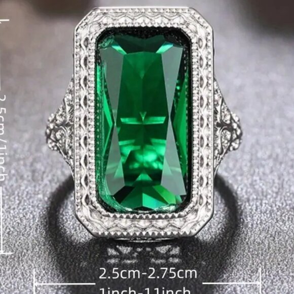 SILVER AND GREEN SIZE 9 - Picture 2 of 2